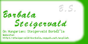 borbala steigervald business card